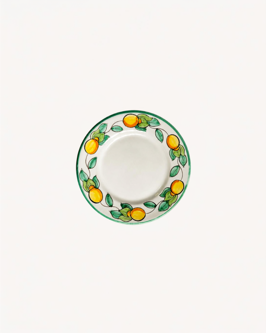 Prato de Sobremesa Limoni Costa Amalfitana em Cerâmica Artesanal Italiana 22 cm