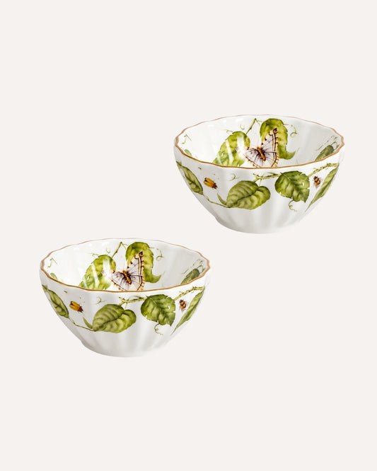 Set de 2 Bowls Botanique em Faiança 550 ml
