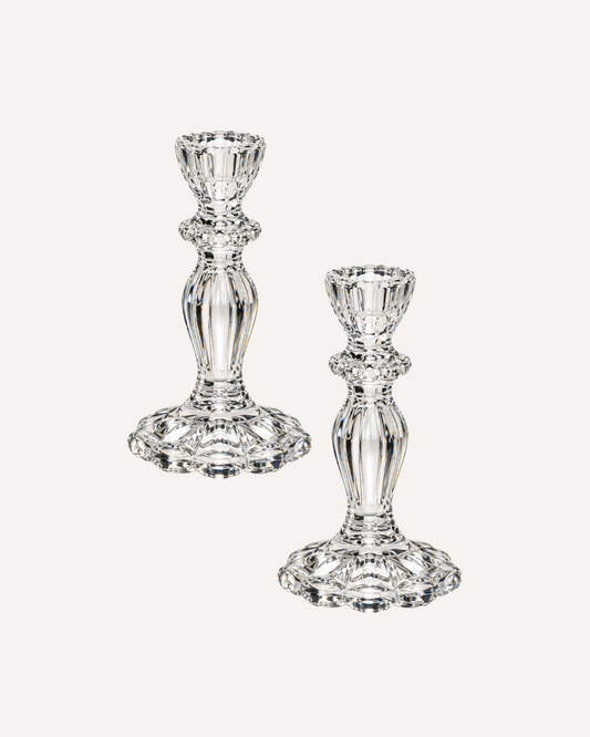 Castiçal Vela Encontro Elegante em Cristal