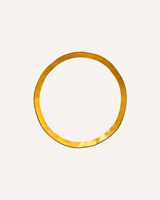 Prato Raso - Dubai Branco e Dourado em Porcelana