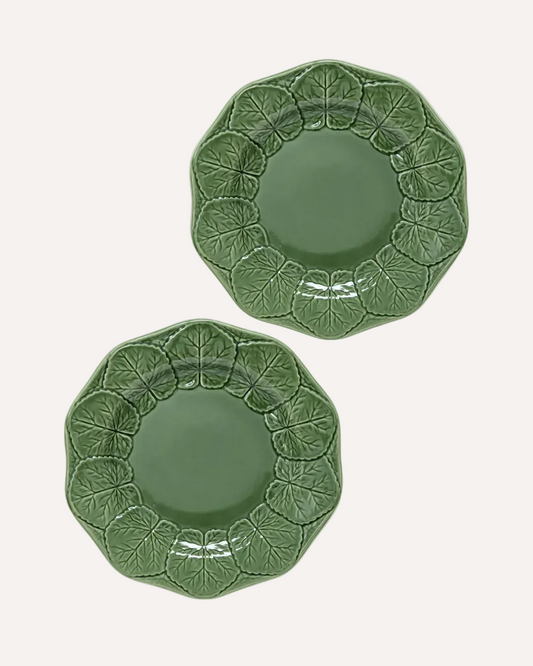 Kit 2 Pratos Rasos Versailles Leaf em Cerâmica