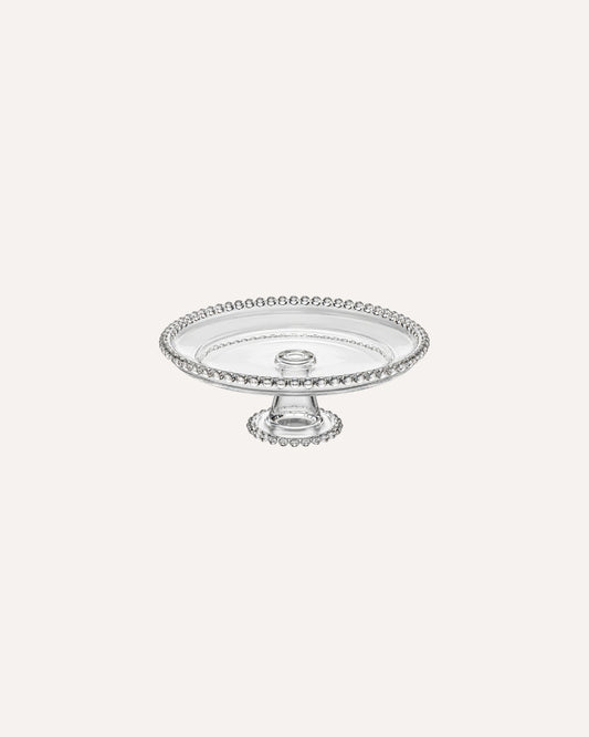 Prato para Doces, Bolos & Tortas com base - Pearl em Vidro