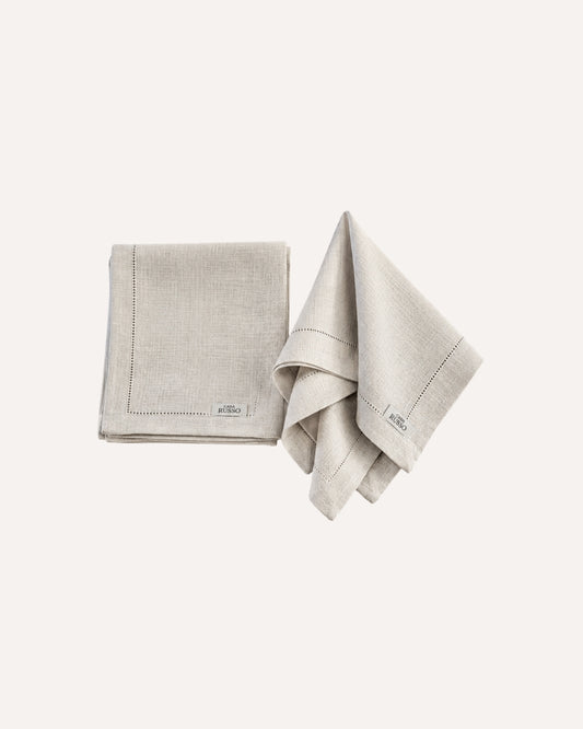 Kit de 2 Guardanapos Linho Cru Elegance Casa Russo