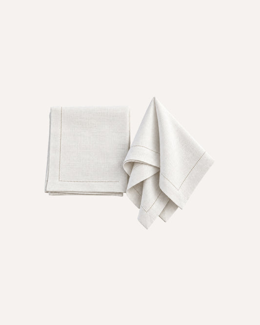 Kit de 2 Guardanapos Ponto Ajour Coloratta Branco em Algodão