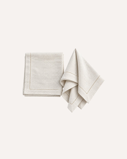 Kit 2 Guardanapos - Linho Off White em Linho