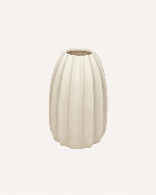 Vaso Pilar Alto - Branco em Cerâmica