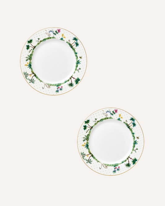 Kit 2 Pratos de Sobremesa Dots Branco Jolie - Pip Studio em Porcelana