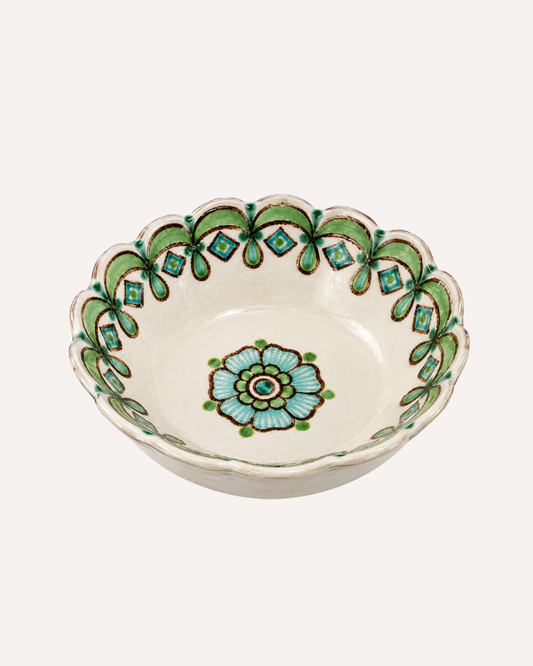 Saladeira Italiana Gota Verde Costa Amalfitana em Cerâmica 30cmx11cm