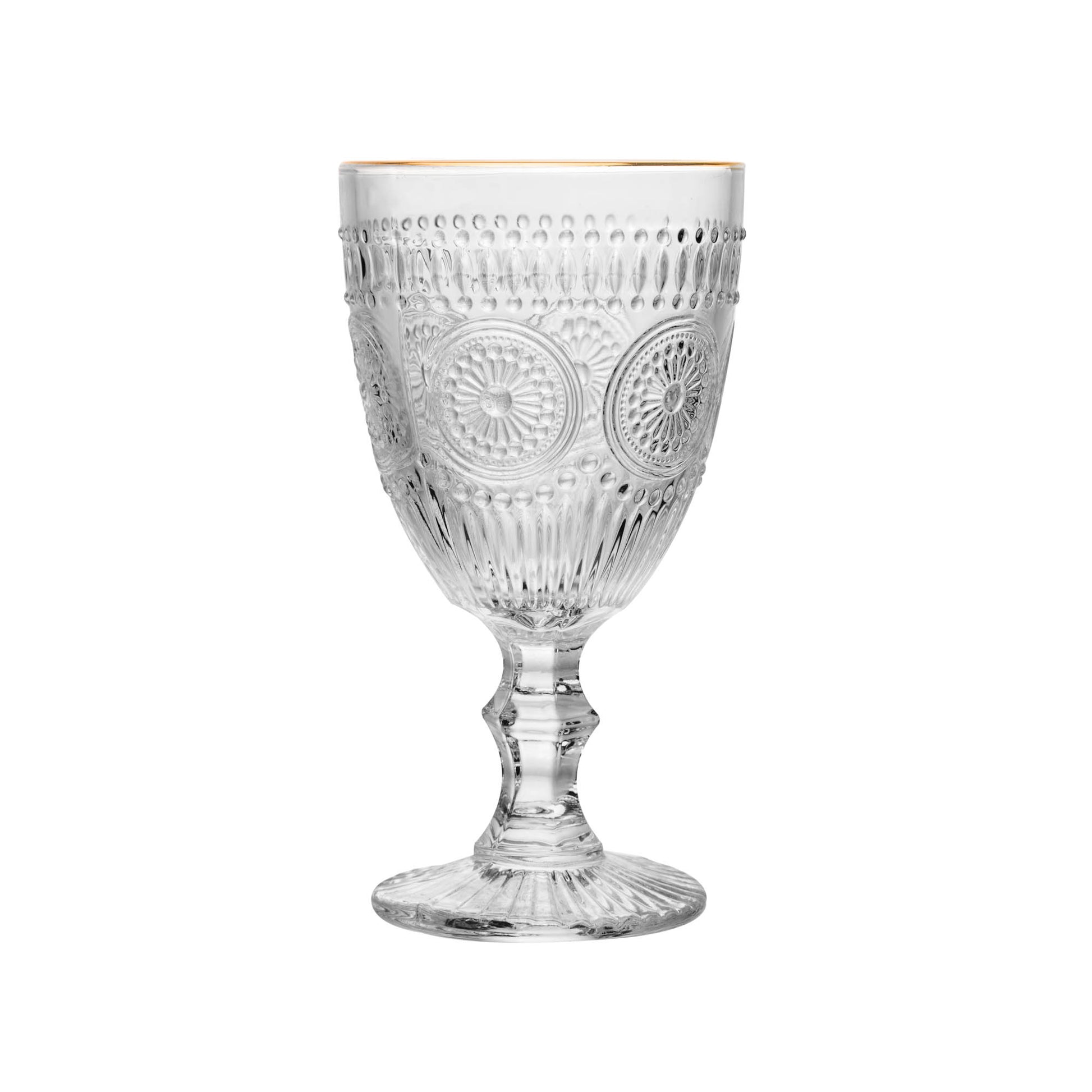 Set Taças - Fio de Ouro Mandala - 6 Peças
