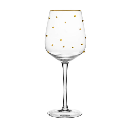 Set Taças para Vinho - Balls Fio de Ouro - 2 Peças
