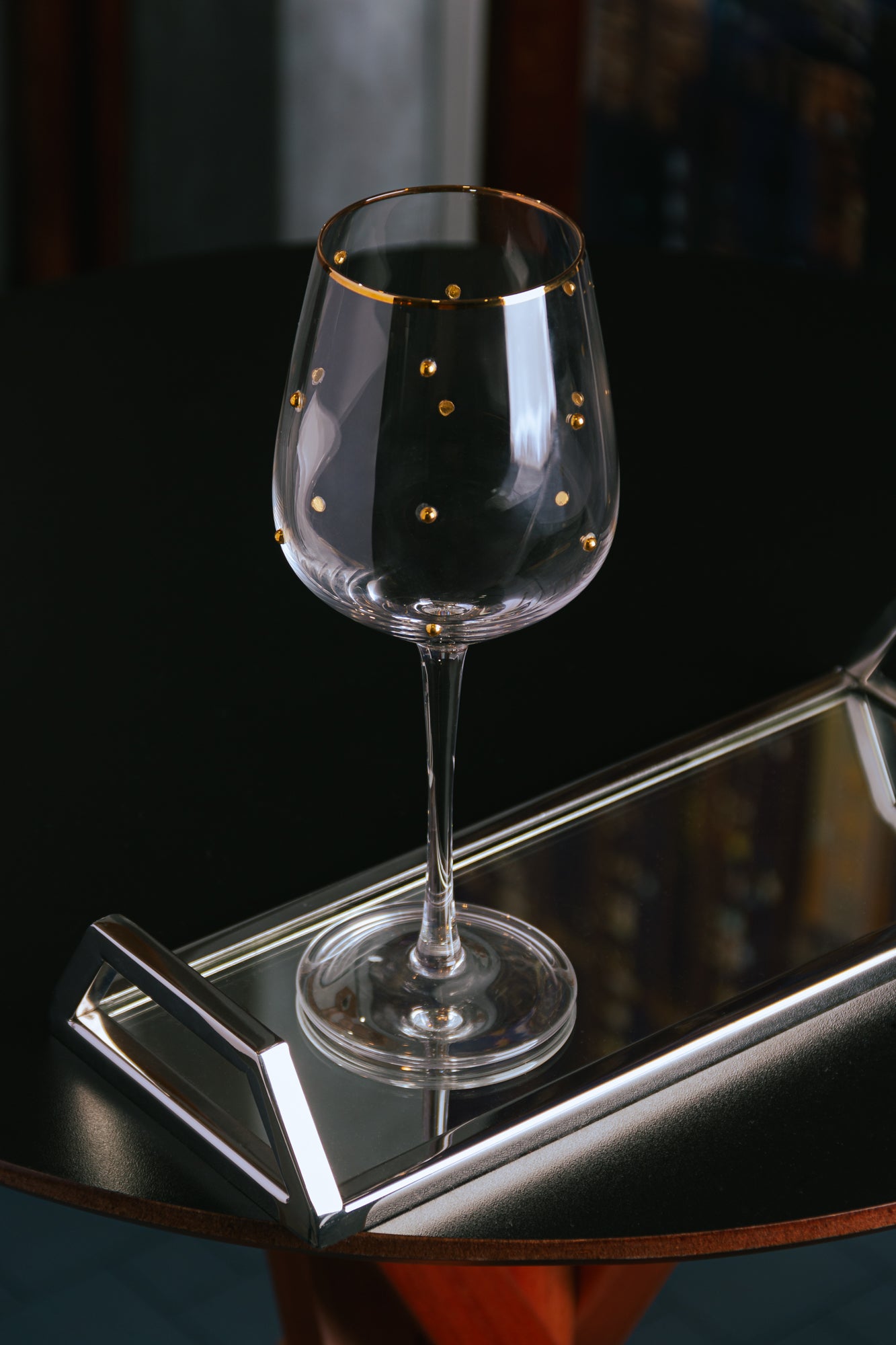 Set Taças para Vinho - Balls Fio de Ouro - 2 Peças