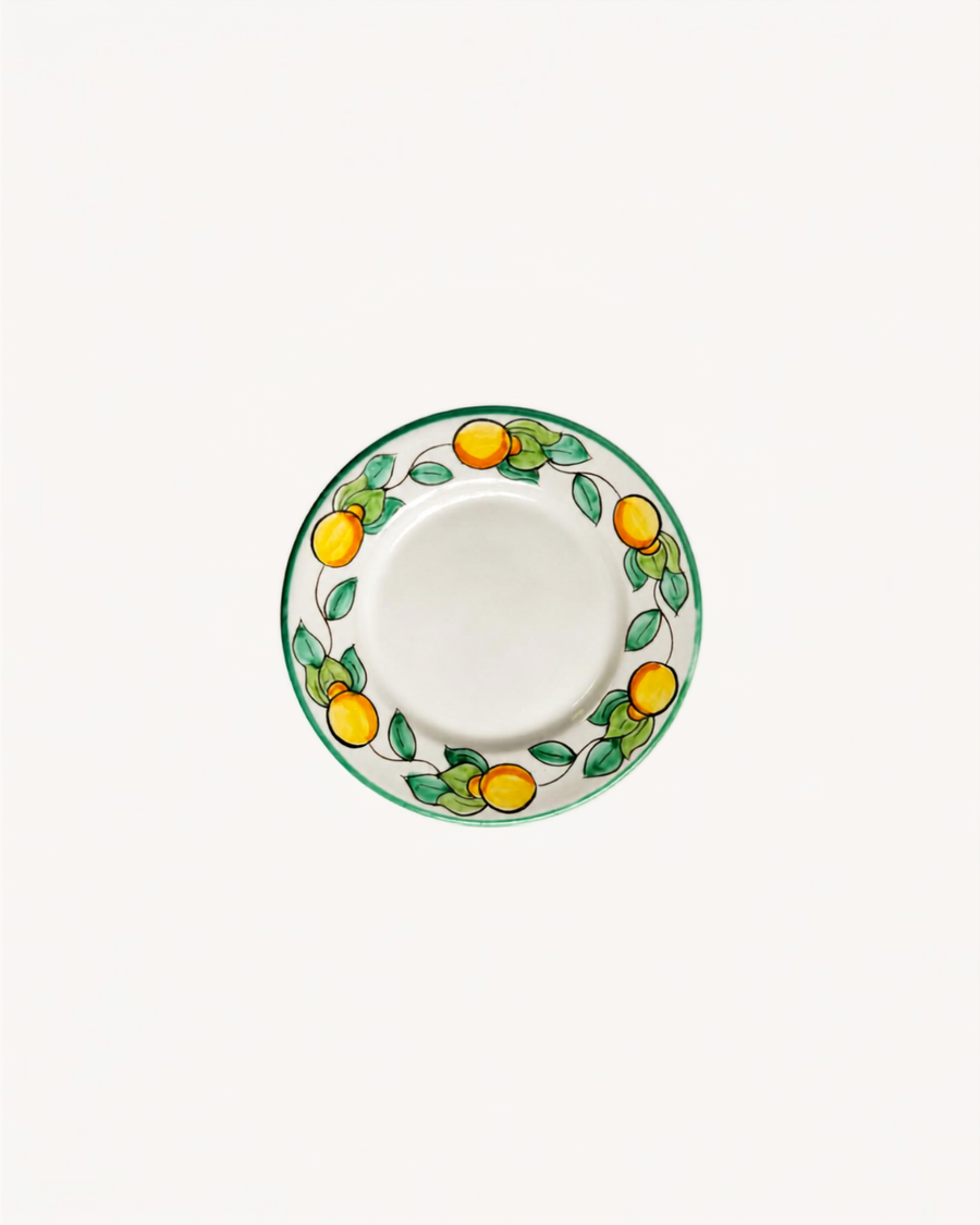 Prato de Sobremesa Limoni Costa Amalfitana em Cerâmica Artesanal Italiana 22 cm