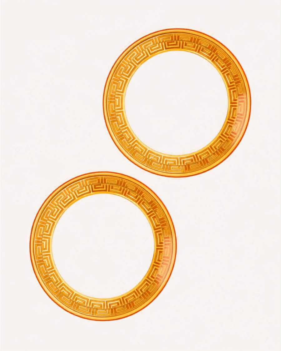 Versace Italia | Kit 2 Pratos Rasos de Porcelana