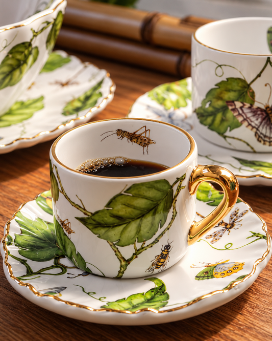 Kit de 2 Xícaras de Café Botanique em Faiança