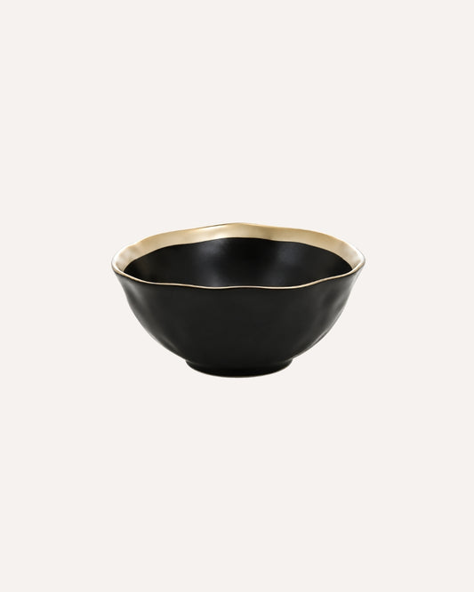 Bowl - Dubai Preto e Dourado em Porcelana