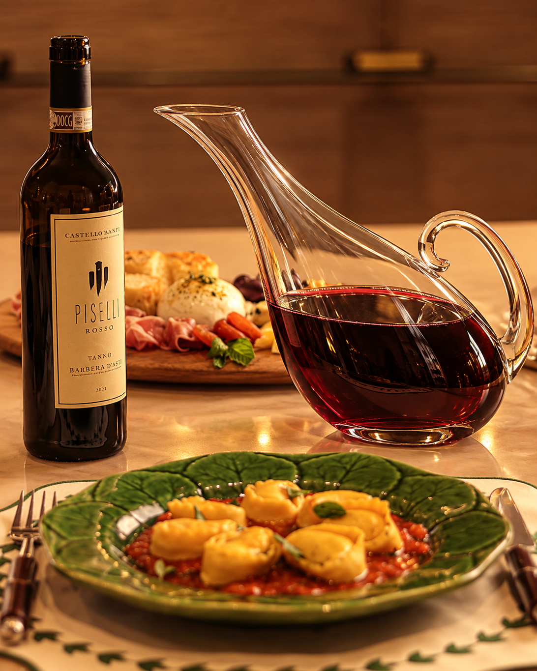 Decanter em Cristal Ecológico com Alça 2 L