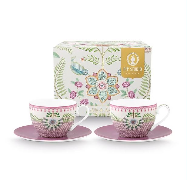Set 2 Xícaras de Chá Lilás - Lily & Lotus - Pip Studio
