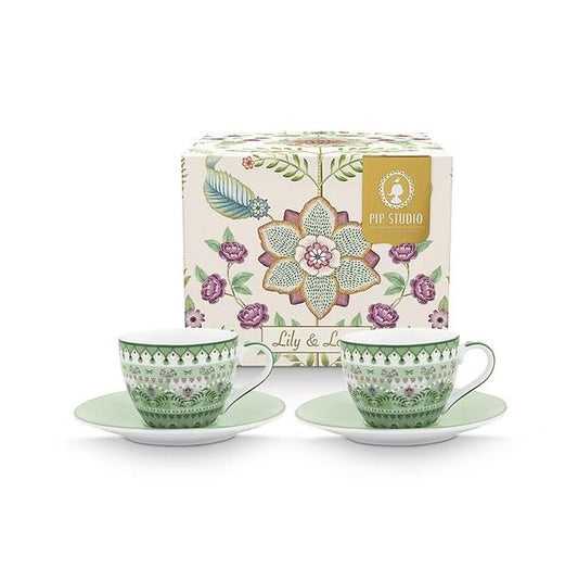 Set 2 Xícaras de Café Verde Claro - Lily & Lotus - Pip Studio