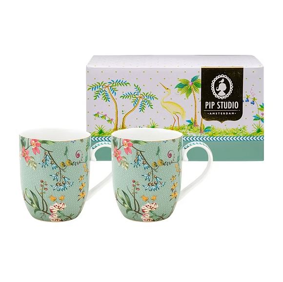 Set 2 Canecas Pequenas Flowers Azul - Jolie - Pip Studio