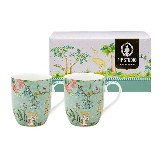 Set 2 Canecas Pequenas Flowers Azul - Jolie - Pip Studio