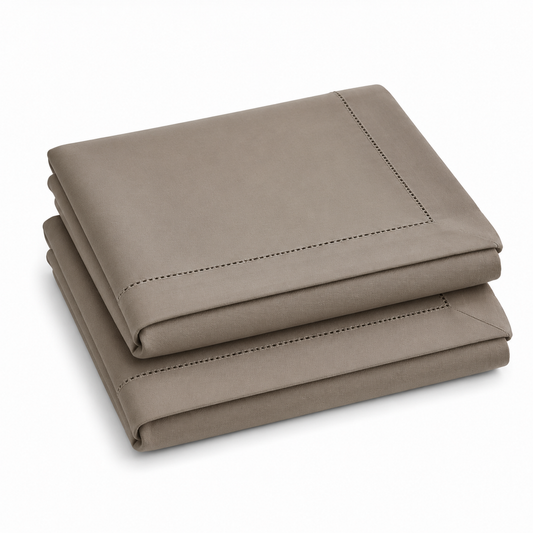 Set 2 Guardanapos Tricoline Caqui Elegance Casa Russo