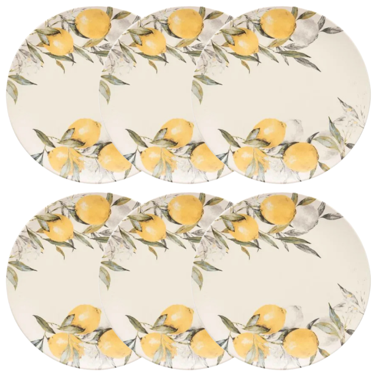 Set 2 Pratos Limão Siciliano – Cerâmica Premium - 29CM