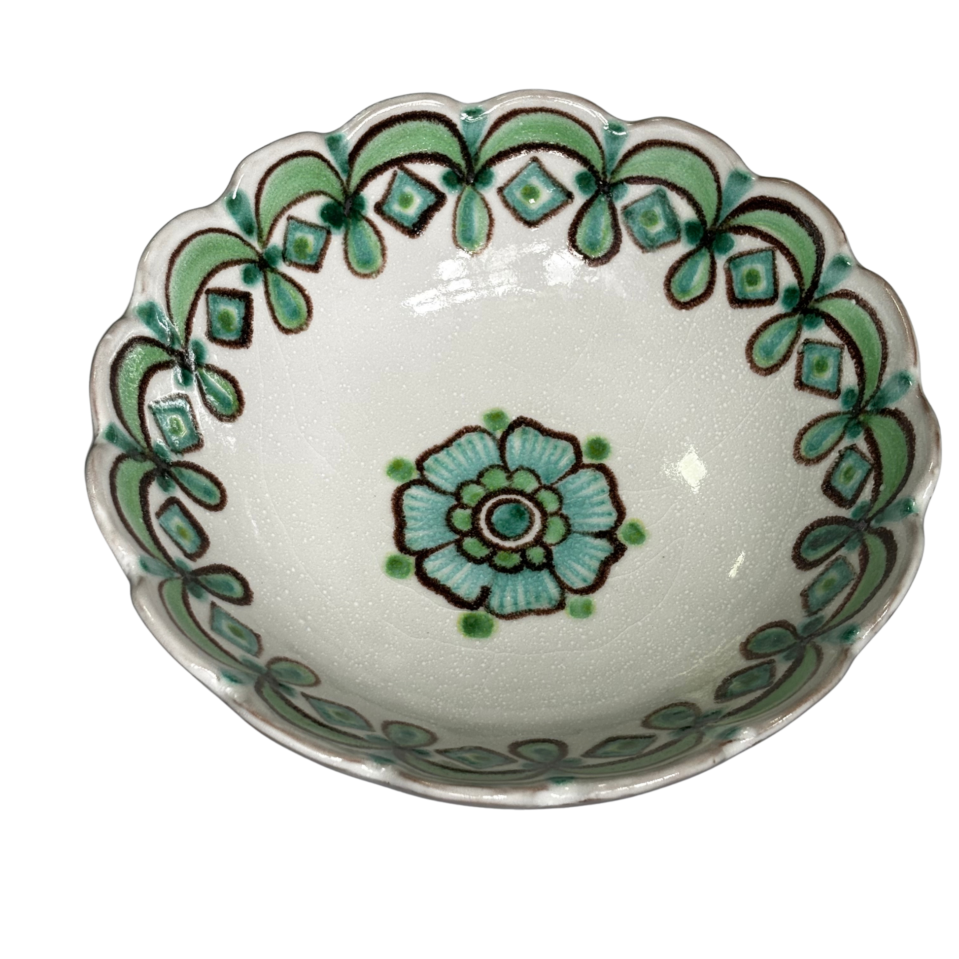 Prato Fundo Italiano Goccia Verde Vietri Costa Amalfitana 21cm