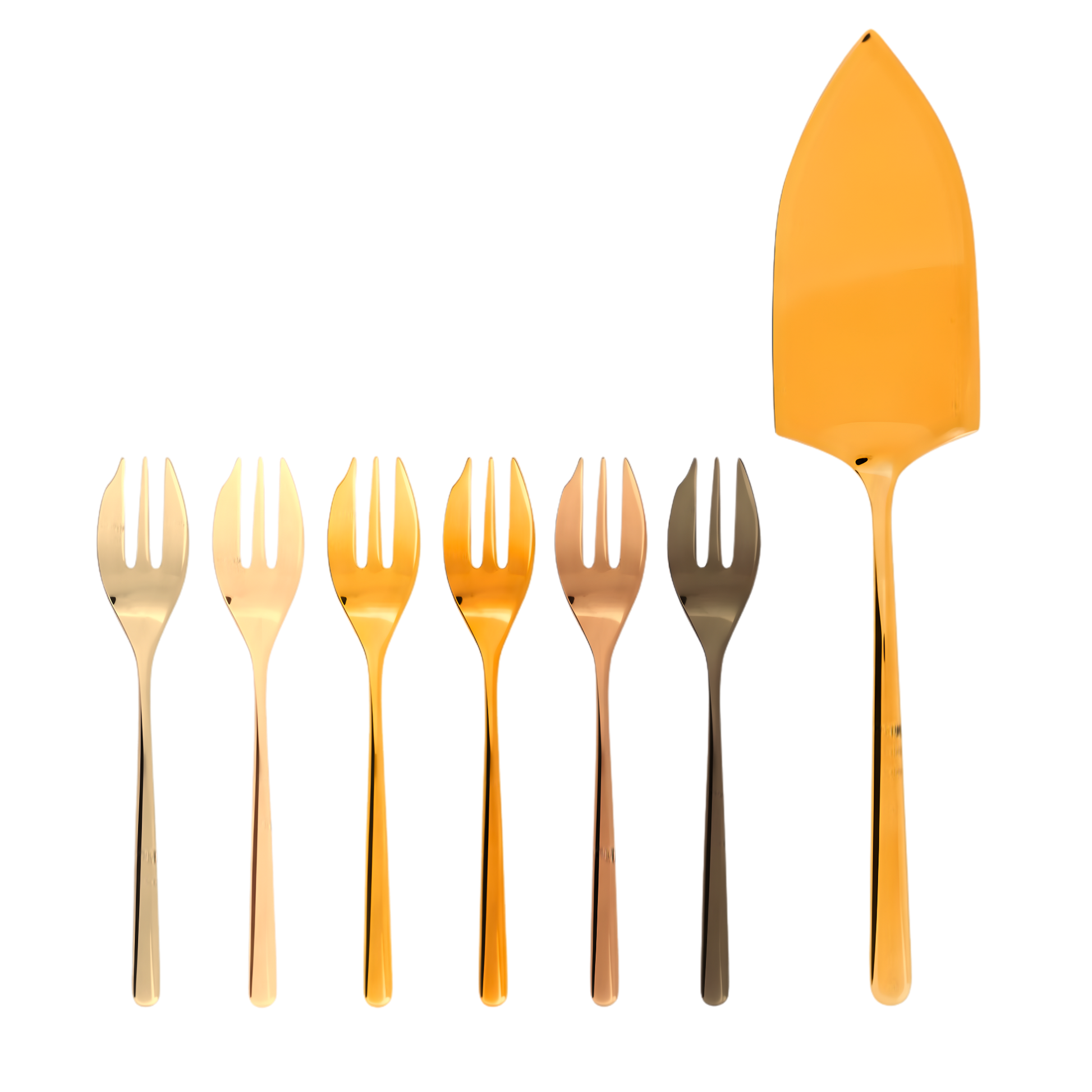 Set Sambonet Para Bolo, Tortas & Doces - 7 Peças Dourado