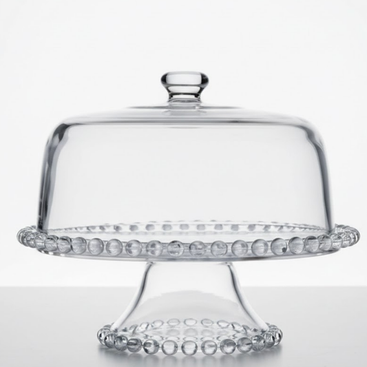 Boleira de Cristal com Tampa Pearl 31x25cm