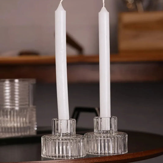 Set 2 Porta-Velas Wolff Vidro Lines – 6,5cm x 5,2cm