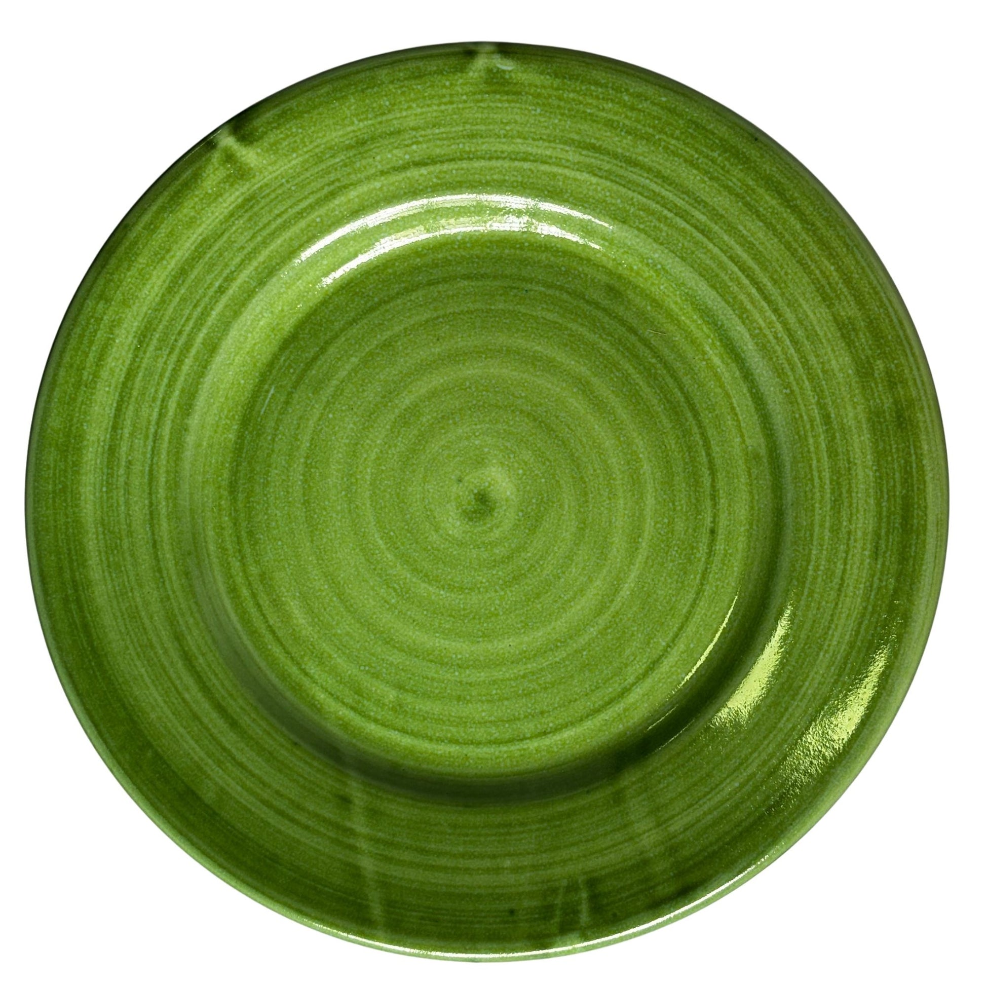 Prato Italiano de Entrada e Sobremesa Pistacchio Vietri – Costa Amalfitania - Cerâmica Artesanal Italiana - 22cm