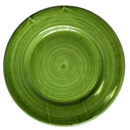 Prato Italiano de Entrada e Sobremesa Pistacchio Vietri – Costa Amalfitania - Cerâmica Artesanal Italiana - 22cm