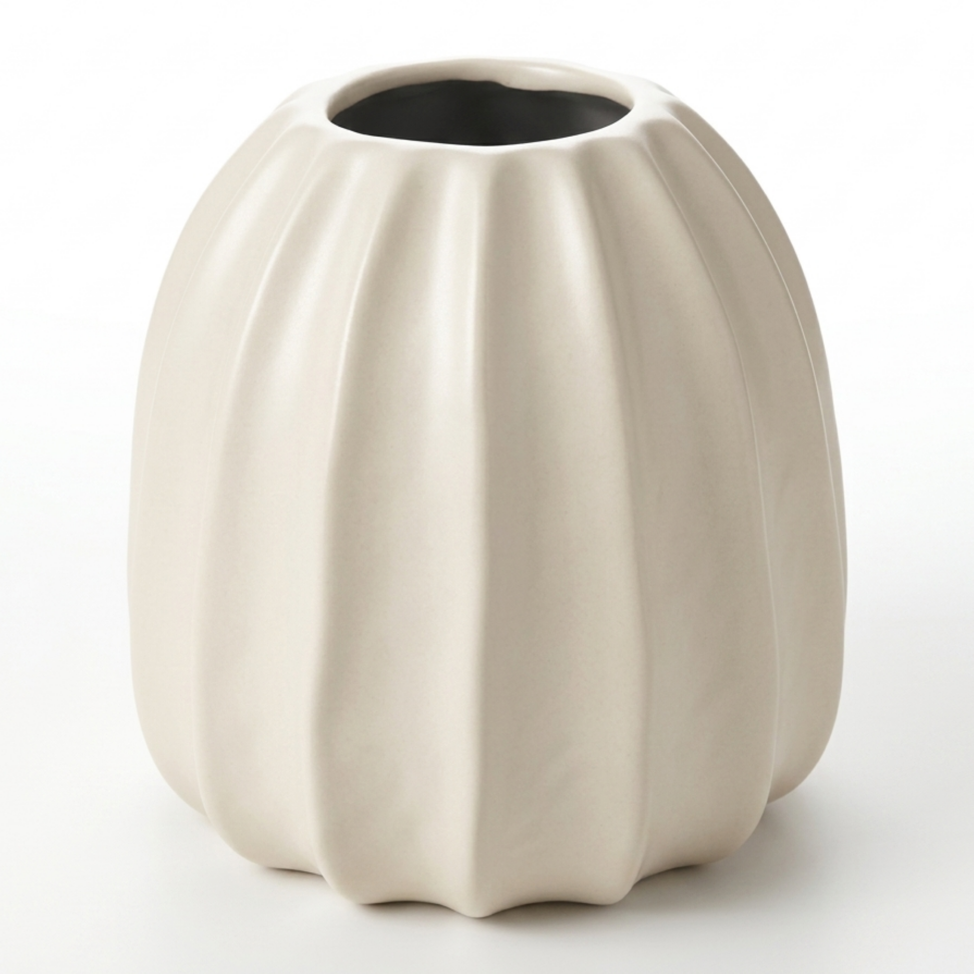 Vaso Pilar em Cerâmica Branca – 15cm x 17,5cm