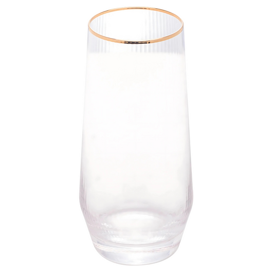 Set 2 Copos Altos Lines 400ml com Borda Dourada – Design Sofisticado
