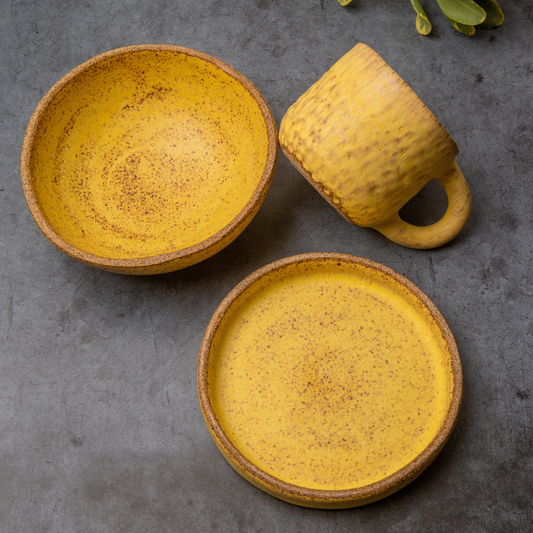 Set De 2 Bowls P Artesanal – Amarelo - 200ML