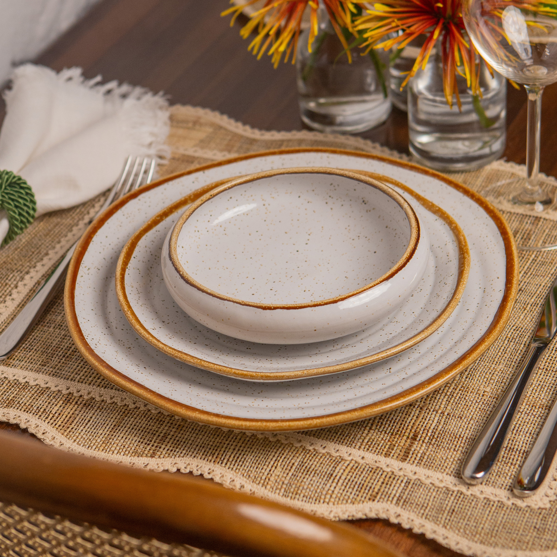Set 2 Bowls Rustic Blend 16cm em Cerâmica Grés