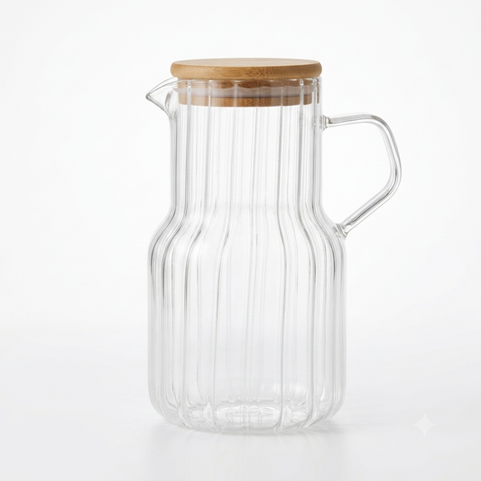 Jarra de Vidro com Tampa de Bambu Classic 1,125L