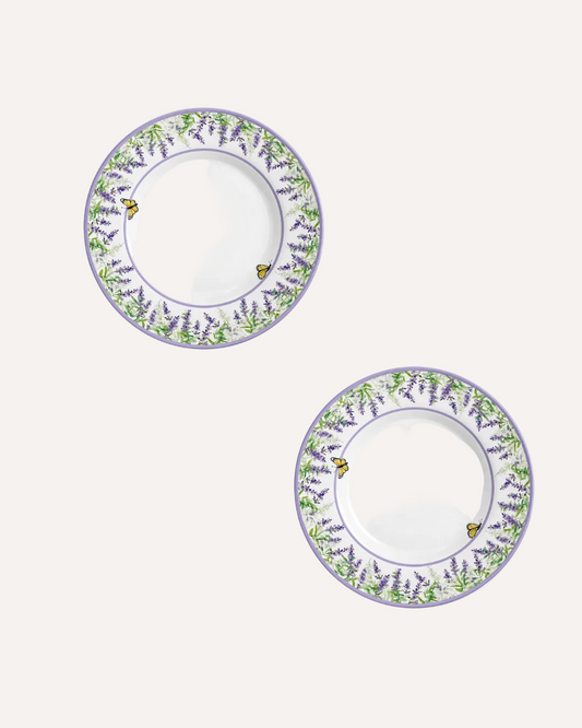 Kit de 2 Pratos de Sobremesa Blessed Easter Lavanda em Cerâmica