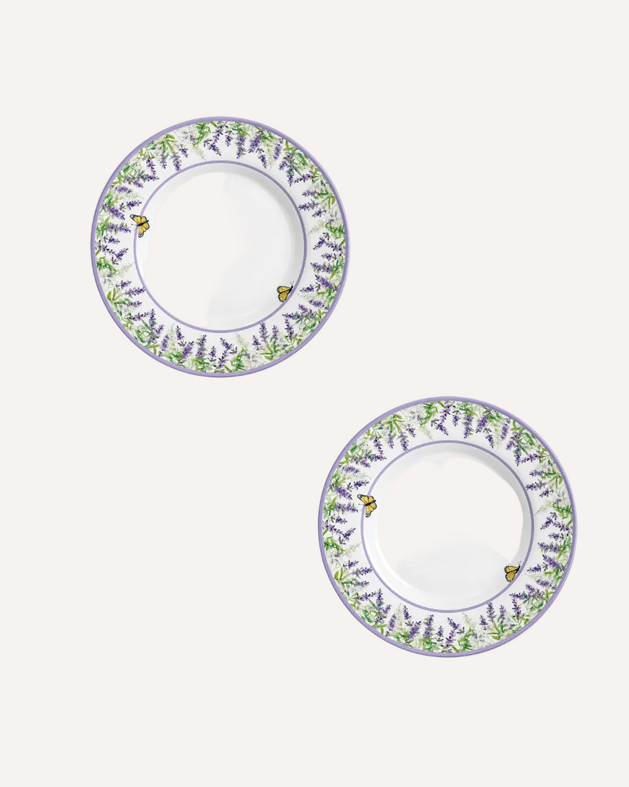 Kit de 2 Pratos de Sobremesa Blessed Easter Lavanda em Cerâmica