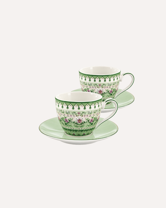 Kit 2 Xícaras de Café Verde Claro - Lily & Lotus - Pip Studio em Cerâmica