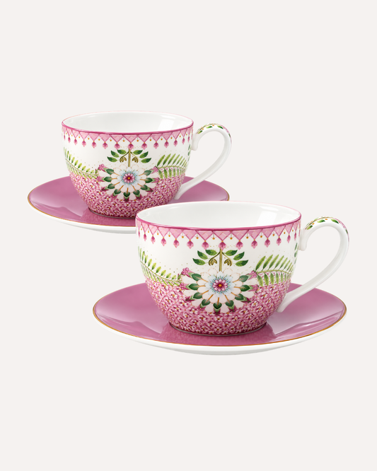 Kit de 2 Xícaras de Chá Lilás Lily & Lotus Pip Studio em Porcelana