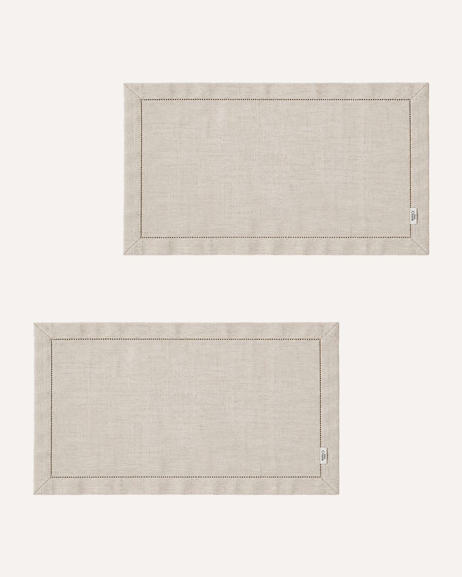 Kit de 2 Jogos Americanos Linho Cru Elegance  Casa Russo