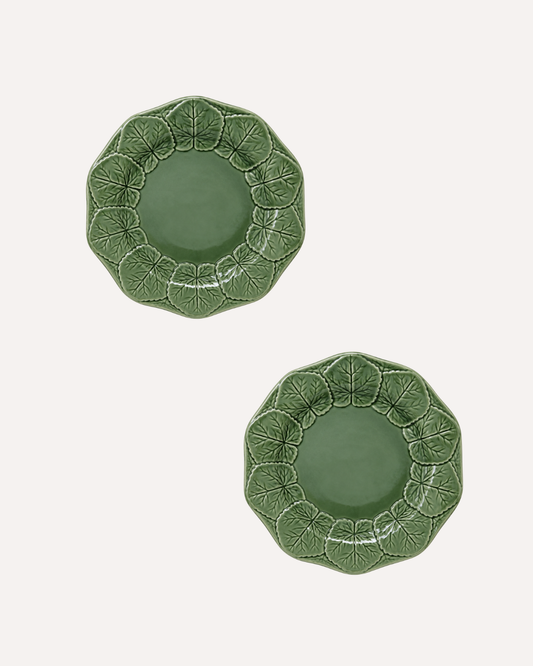 Kit 2 Pratos de Sobremesa Versailles Leaf em Cerâmica