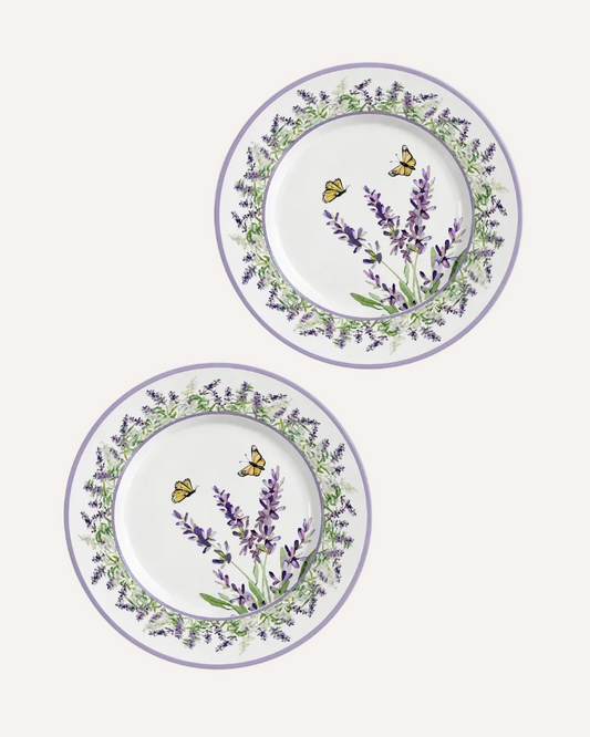 Kit de 2 Pratos Rasos Blessed Easter Lavanda em Cerâmica