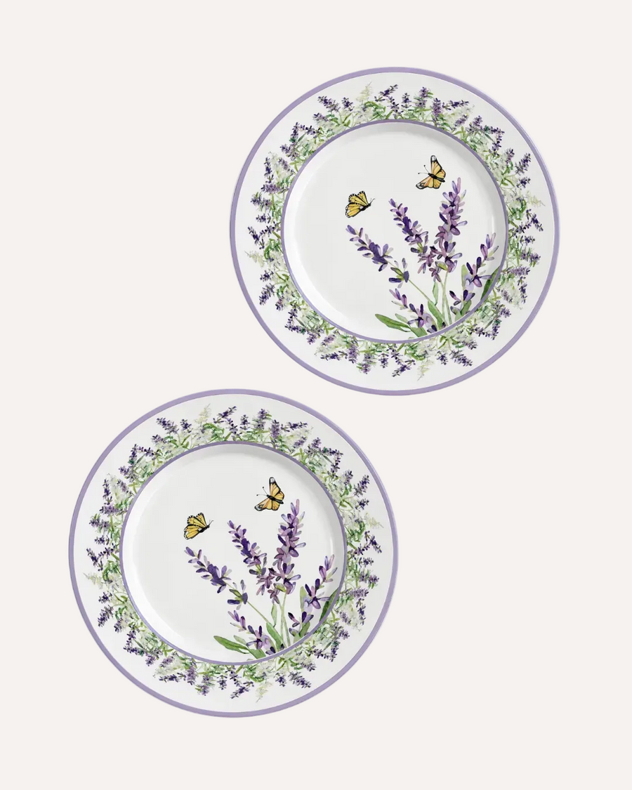 Kit de 2 Pratos Rasos Blessed Easter Lavanda em Cerâmica
