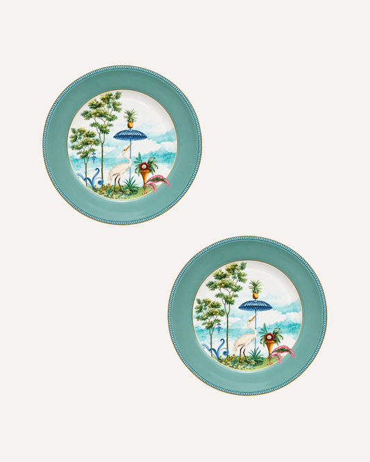 Kit 2 Pratos de Sobremesa Azul Jolie - Pip Studio em Porcelana