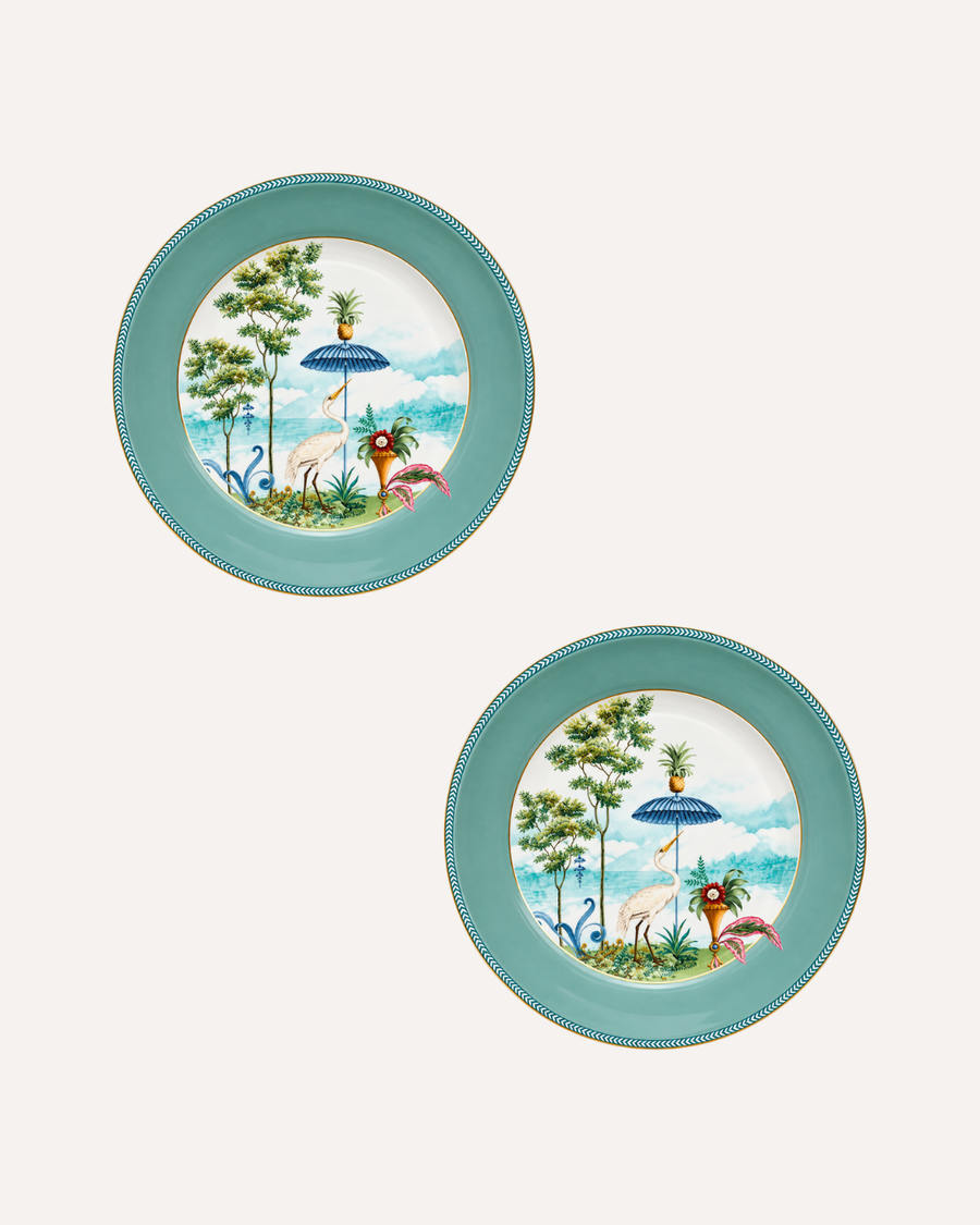 Kit 2 Pratos de Sobremesa Azul Jolie - Pip Studio em Porcelana