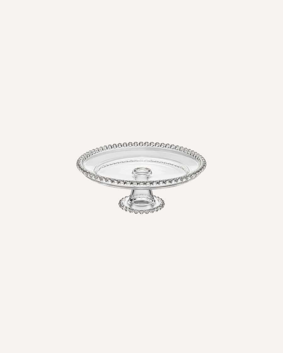 Prato para Doces, Bolos & Tortas com base - Pearl em Vidro