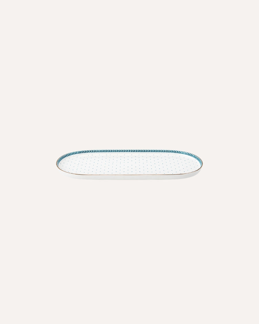 Jolie Dots Gold – Peça de Servir em Porcelana 25 cm