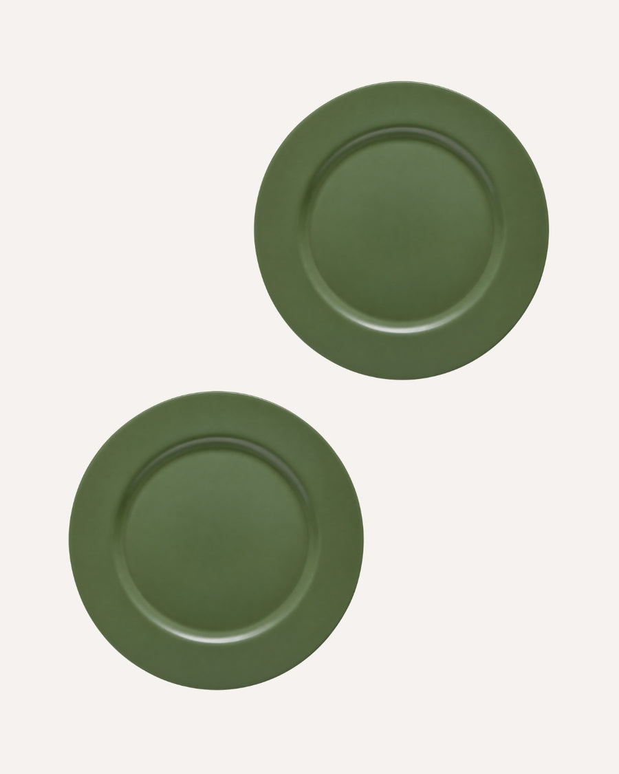 Kit 2 Sousplat Basic Verde Eucalipto em Polipropileno